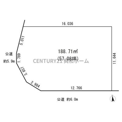 �Ԏ��}�@�y���i�z1150���~���y�n�ʐρF188.71�������[�g���i57.08�؁j���ؒP���F20.1���~���p�r�n��F����Z���n�恜���؂����F60�����e�ϗ��F200���������F�㕨����